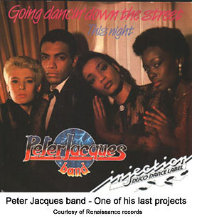Peter Jacques band in 1985